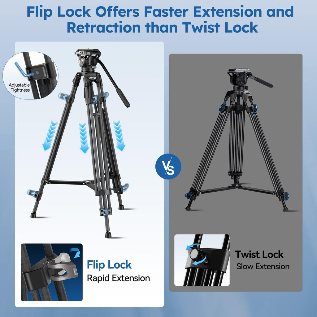 Carbon Fiber Heavy Duty Video Tripod F20459
