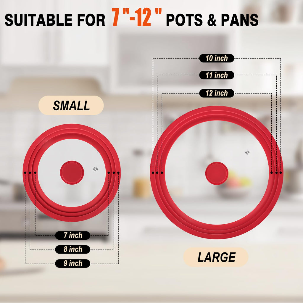 Universal Tempered Glass Pan Lid with Silicone Edge E51501