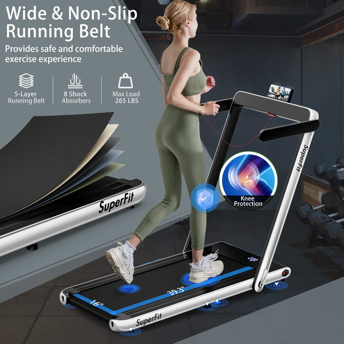 2 in 1 Folding Electric Treadmill Z466