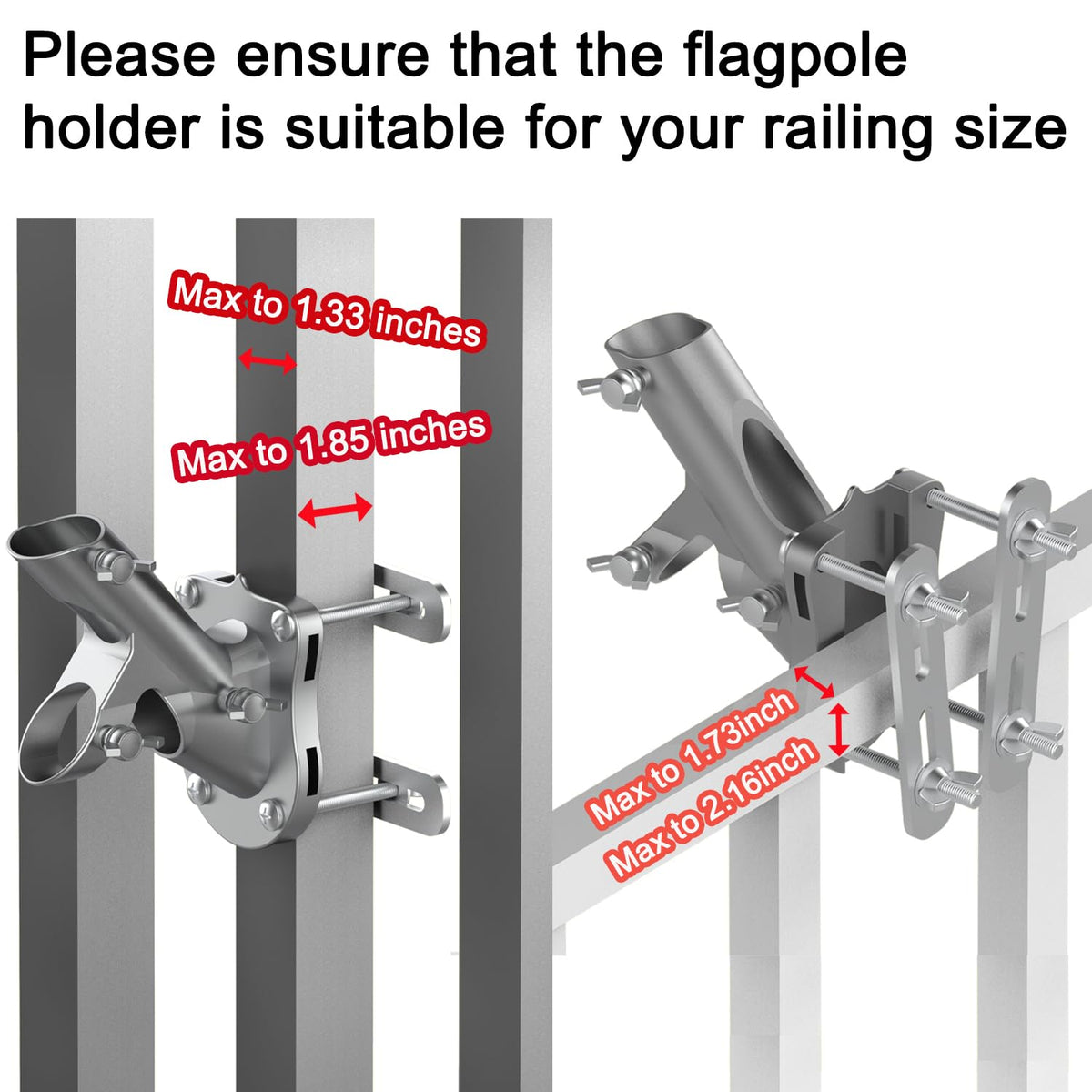 Aluminum Flag Pole Bracket for 1" Diameter Flagpole K673