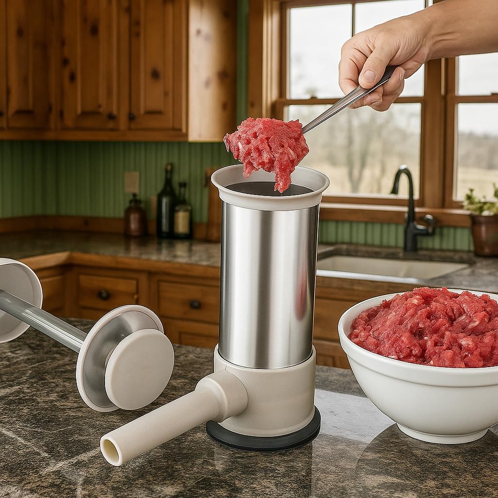 2.2-Pound Vertical Sausage Stuffer with 4 Nozzles H39990