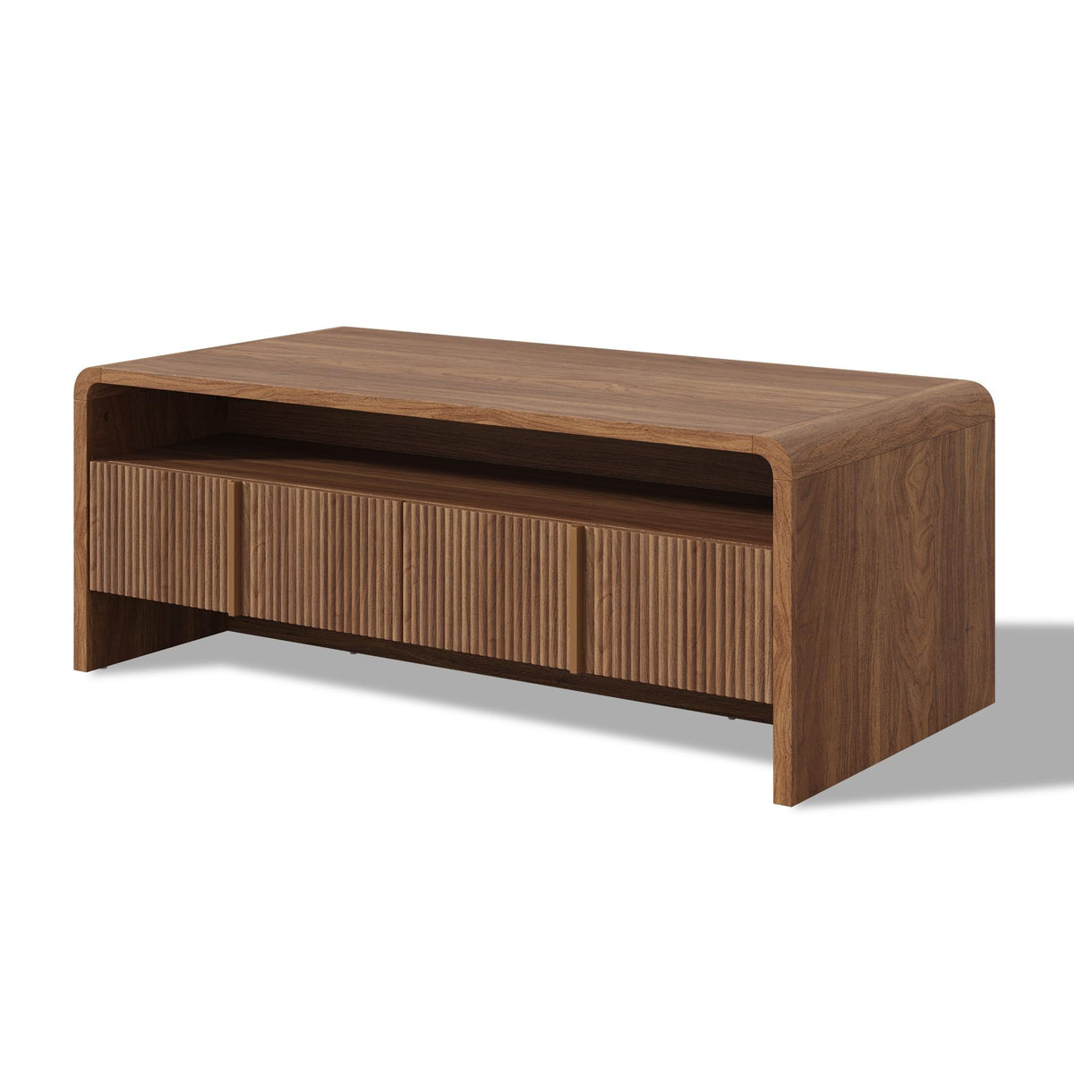 Fluted Coffee Table with Storage X715