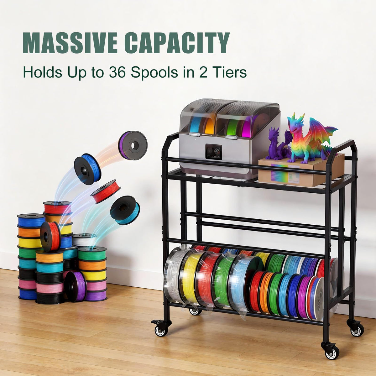 Filament Storage Rack with Wheels R36452