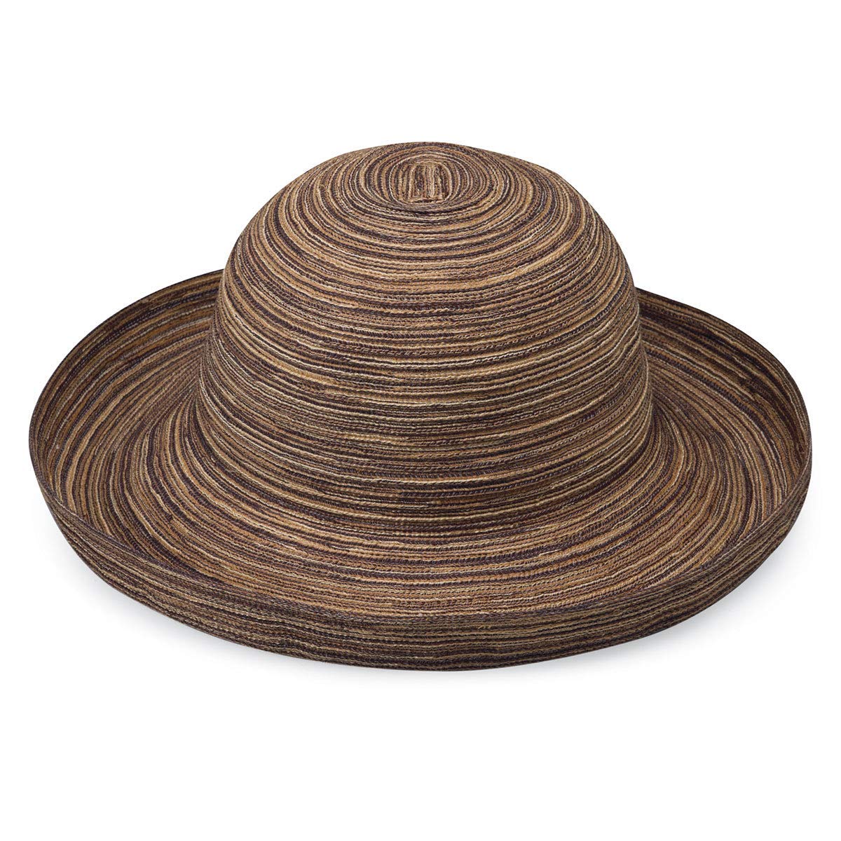 Brown UPF 30+ Wide Brim Packable Sun Hat V84520
