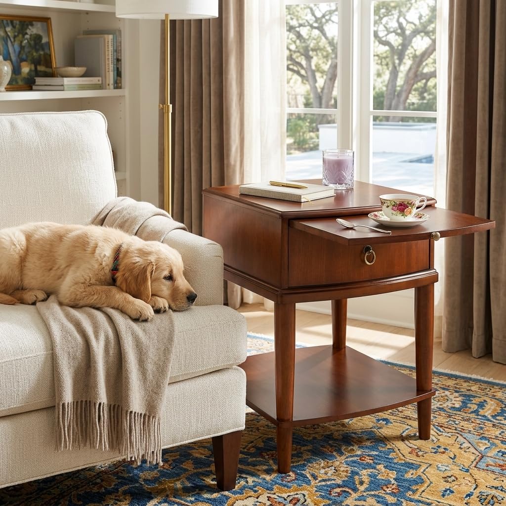 Wood End Table with Drawer M612