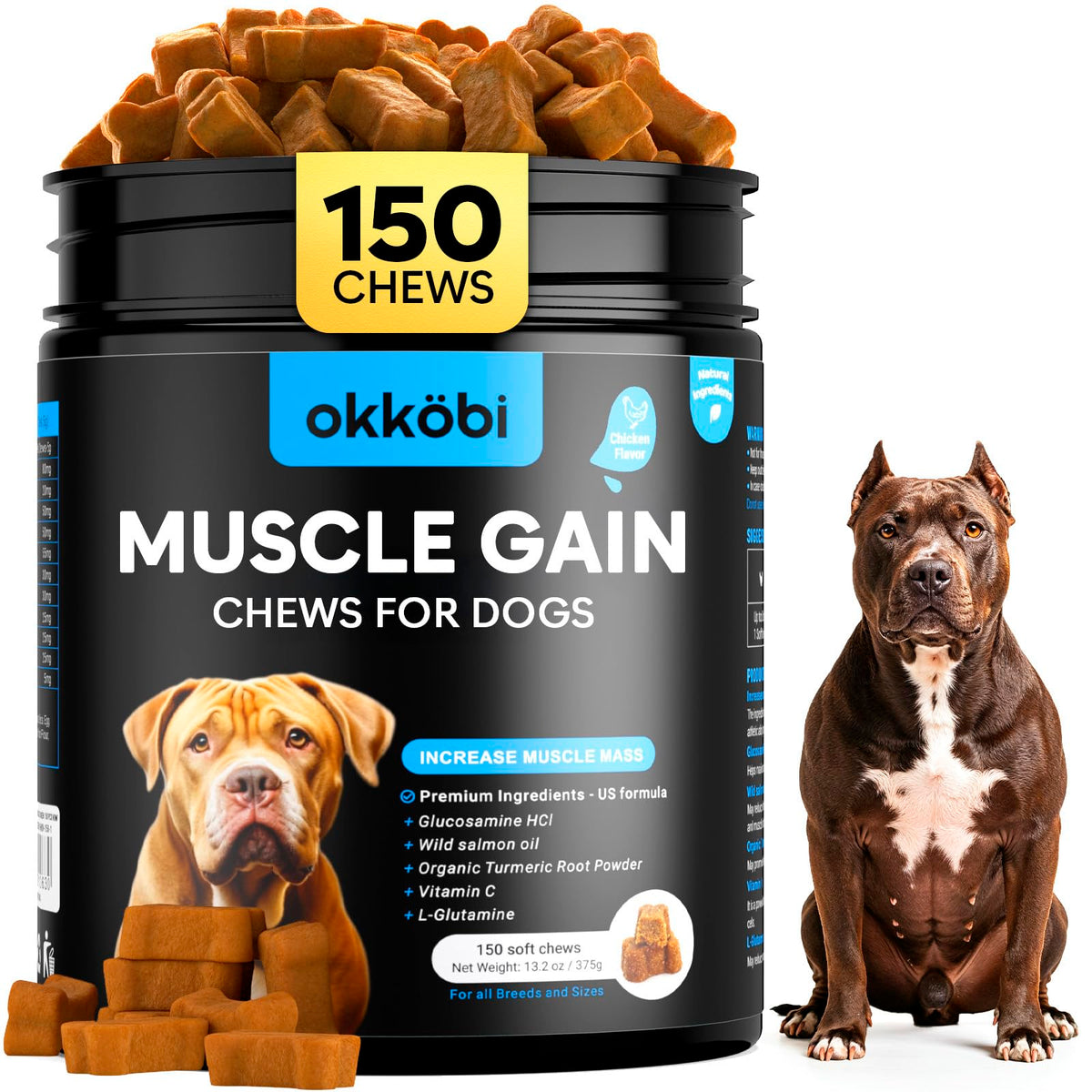 High Calorie Chicken Chews for Dogs 150ct K626900