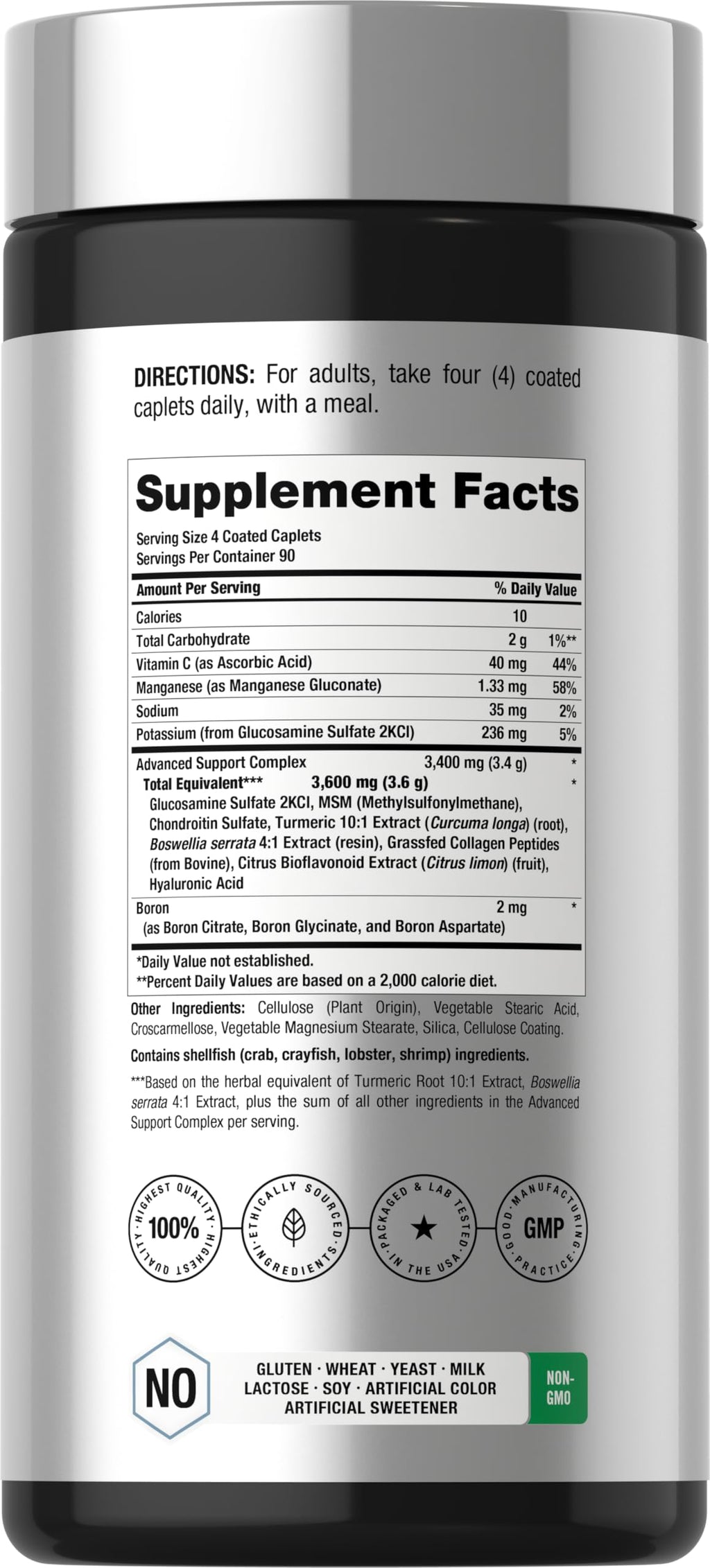 Glucosamine Chondroitin MSM 360 Caplets F4748