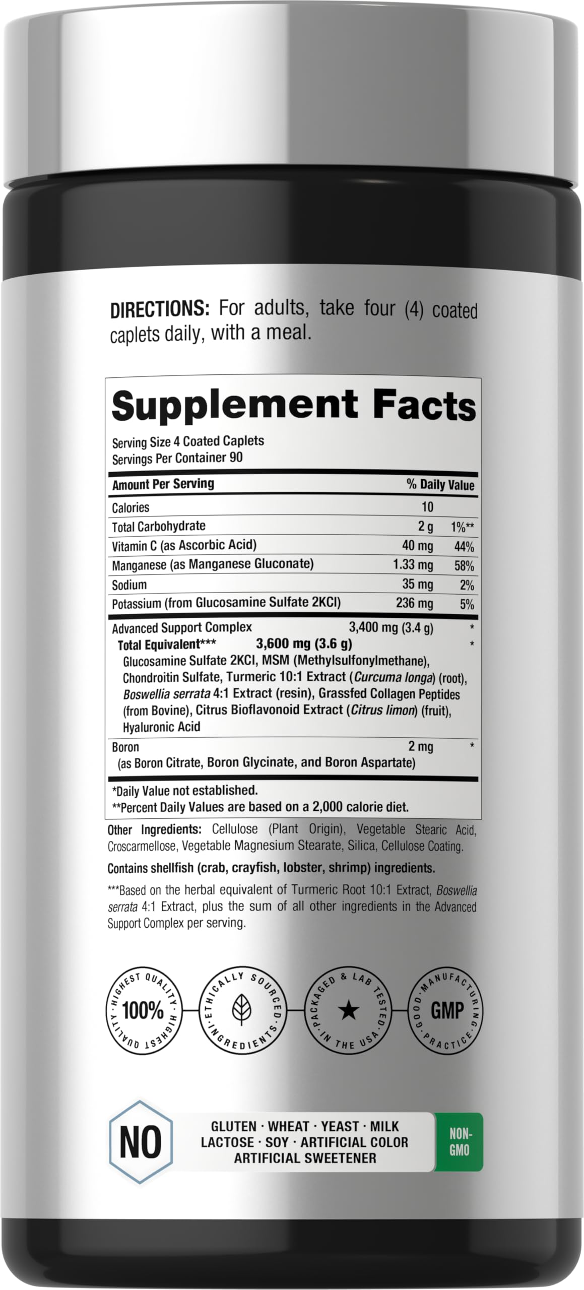 Glucosamine Chondroitin MSM 360 Caplets F4748