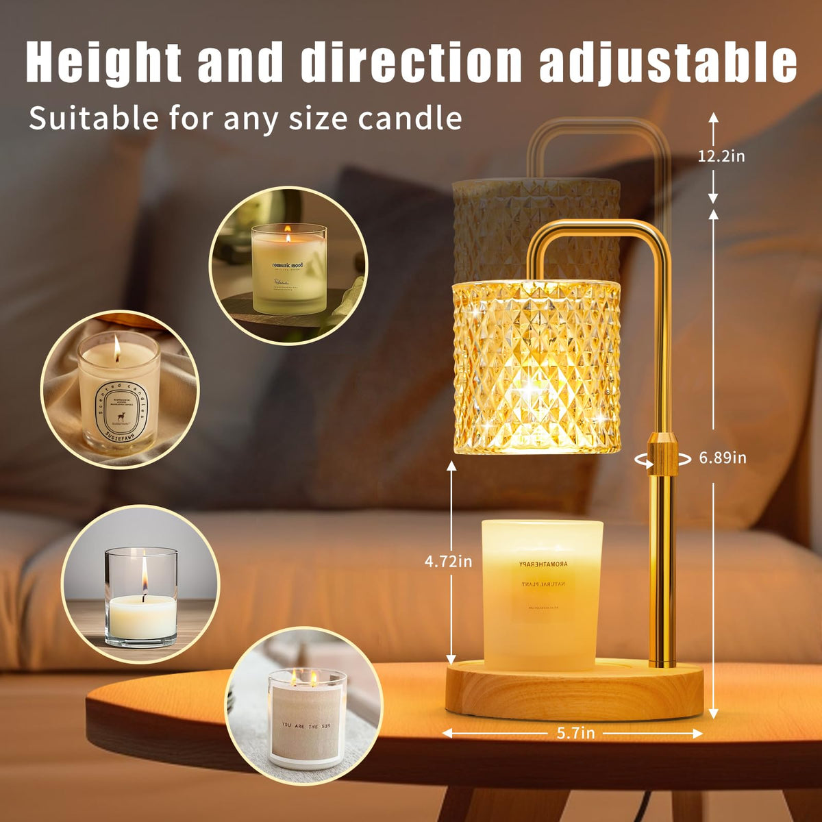 Dimmable Candle Warmer Lamp with Timer R46300
