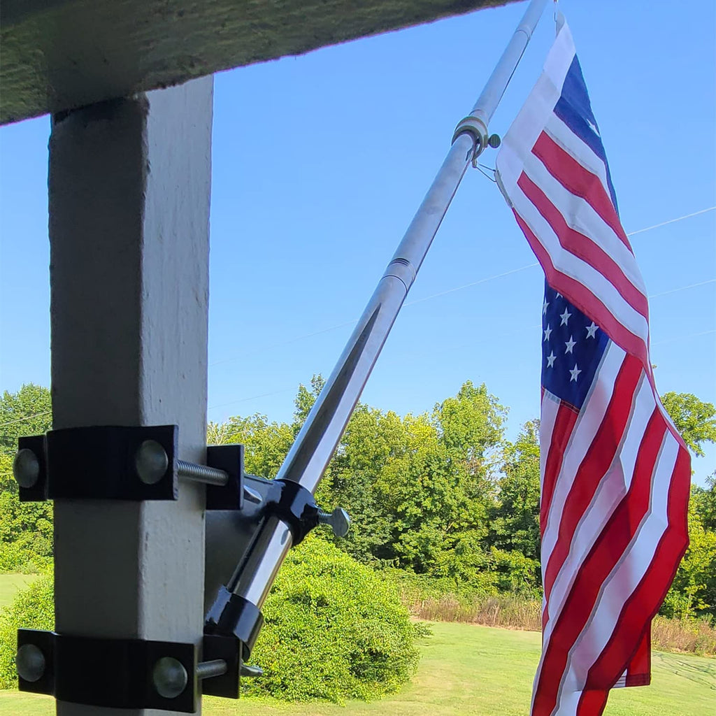 Flag Pole Mount Bracket 45 Degree No Drilling Y26857
