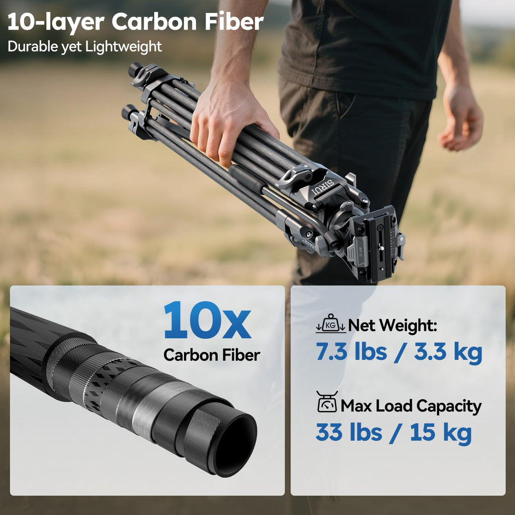 Carbon Fiber Heavy Duty Video Tripod F20459