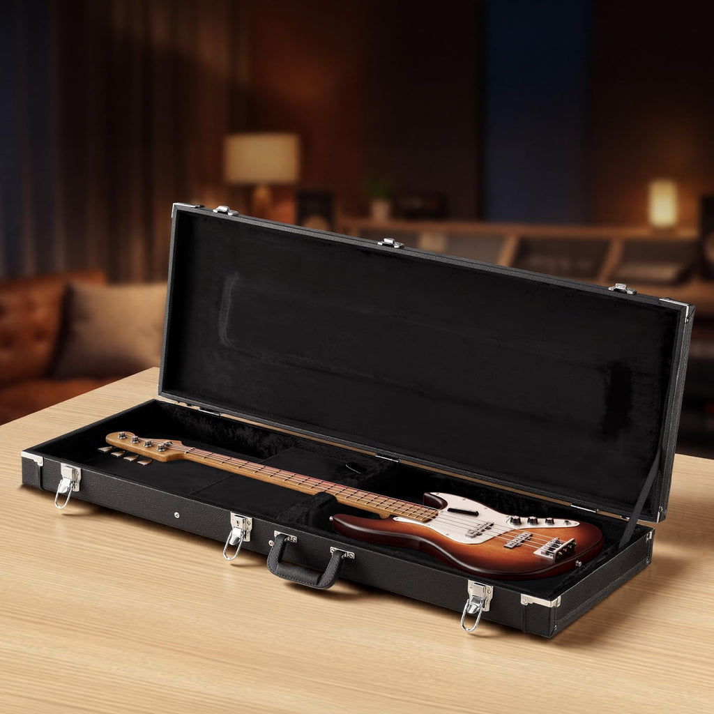 Black 41.3 Inch Wooden Hard-Shell Electric Guitar Case U911