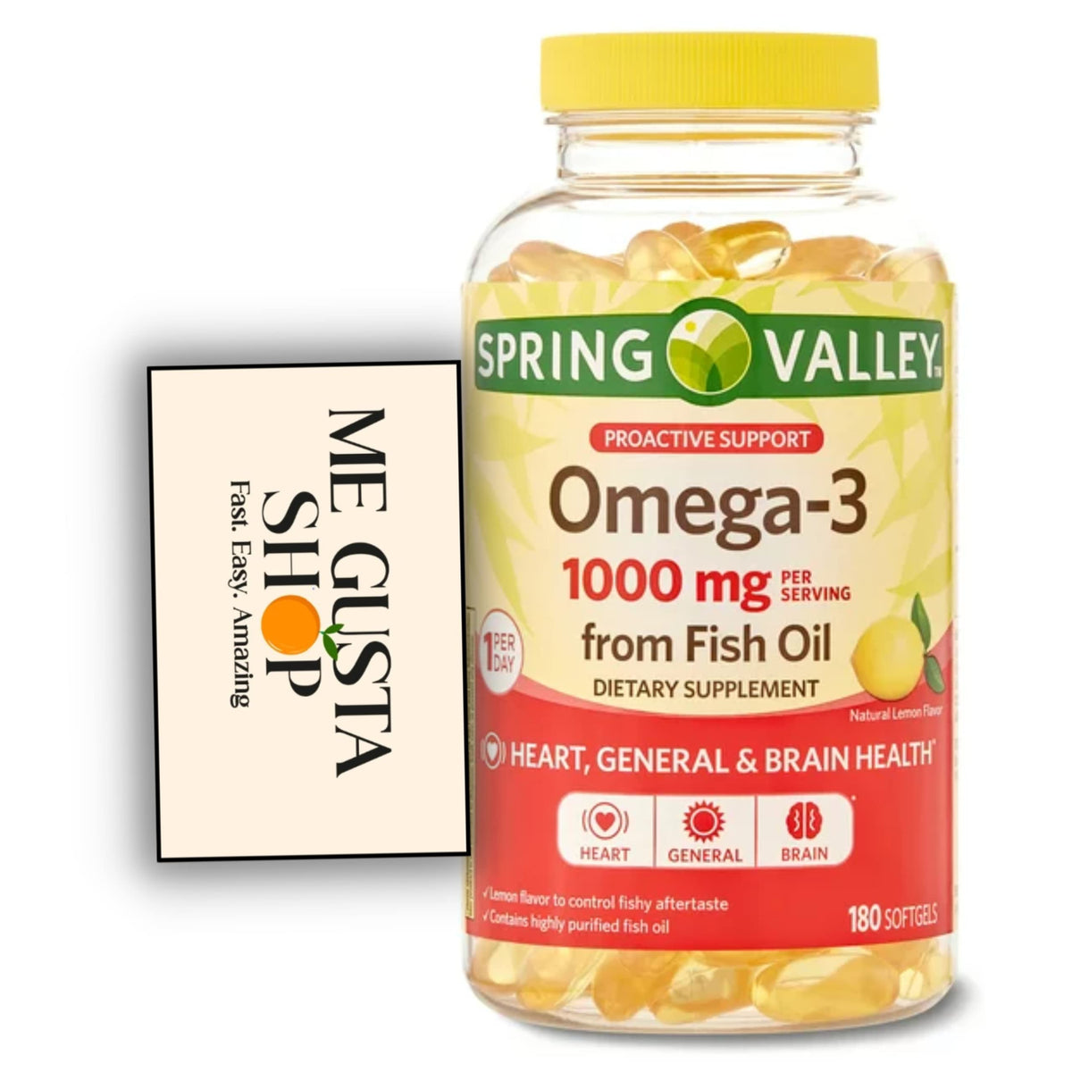 Omega-3 Fish Oil Soft Gels 1000 mg 180 Count R39489