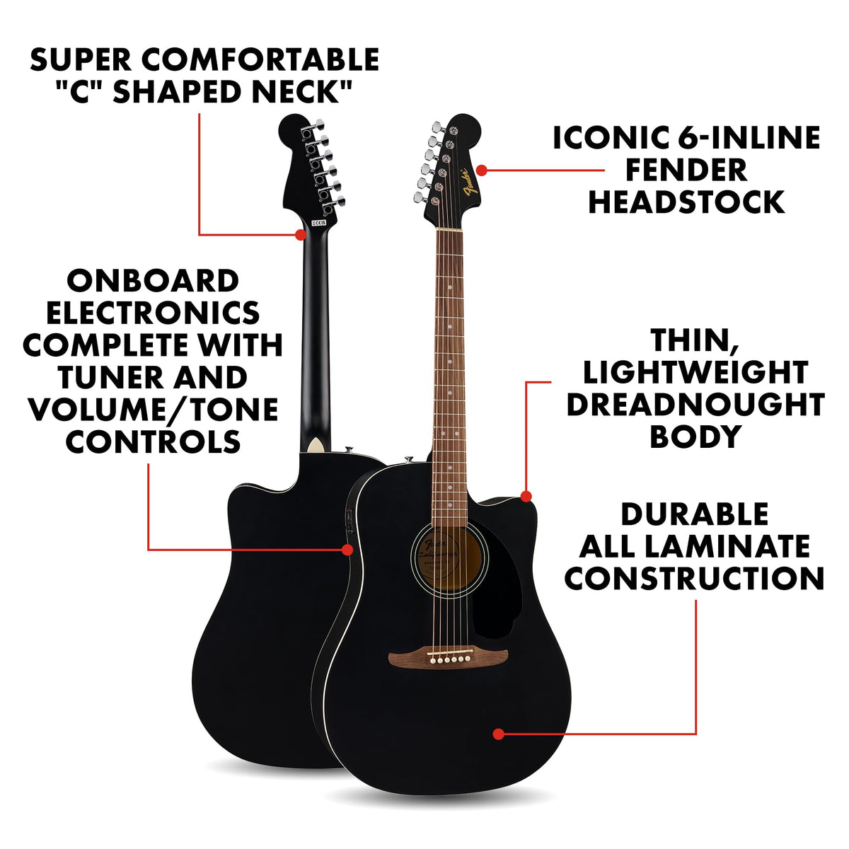 Black Acoustic Guitar G34047