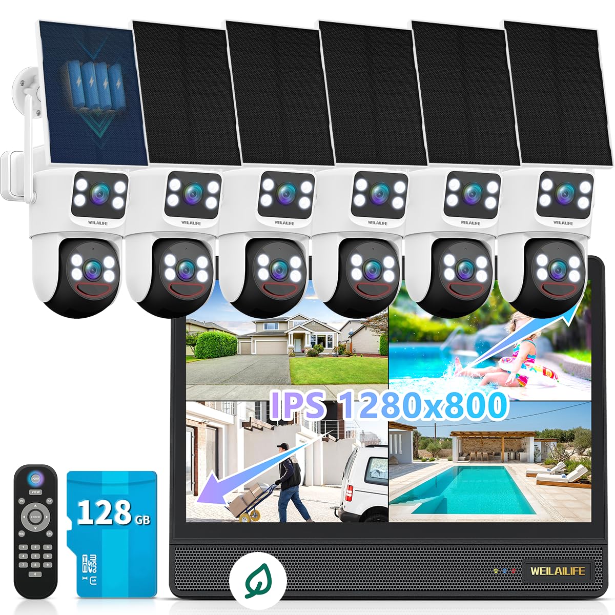 Wireless Security Camera System with 10" HD Monitor Q22552