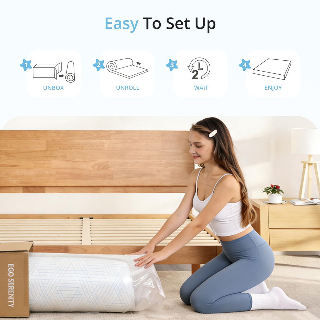 10 Inch Cooling Green Tea Gel Memory Foam Mattress U611164