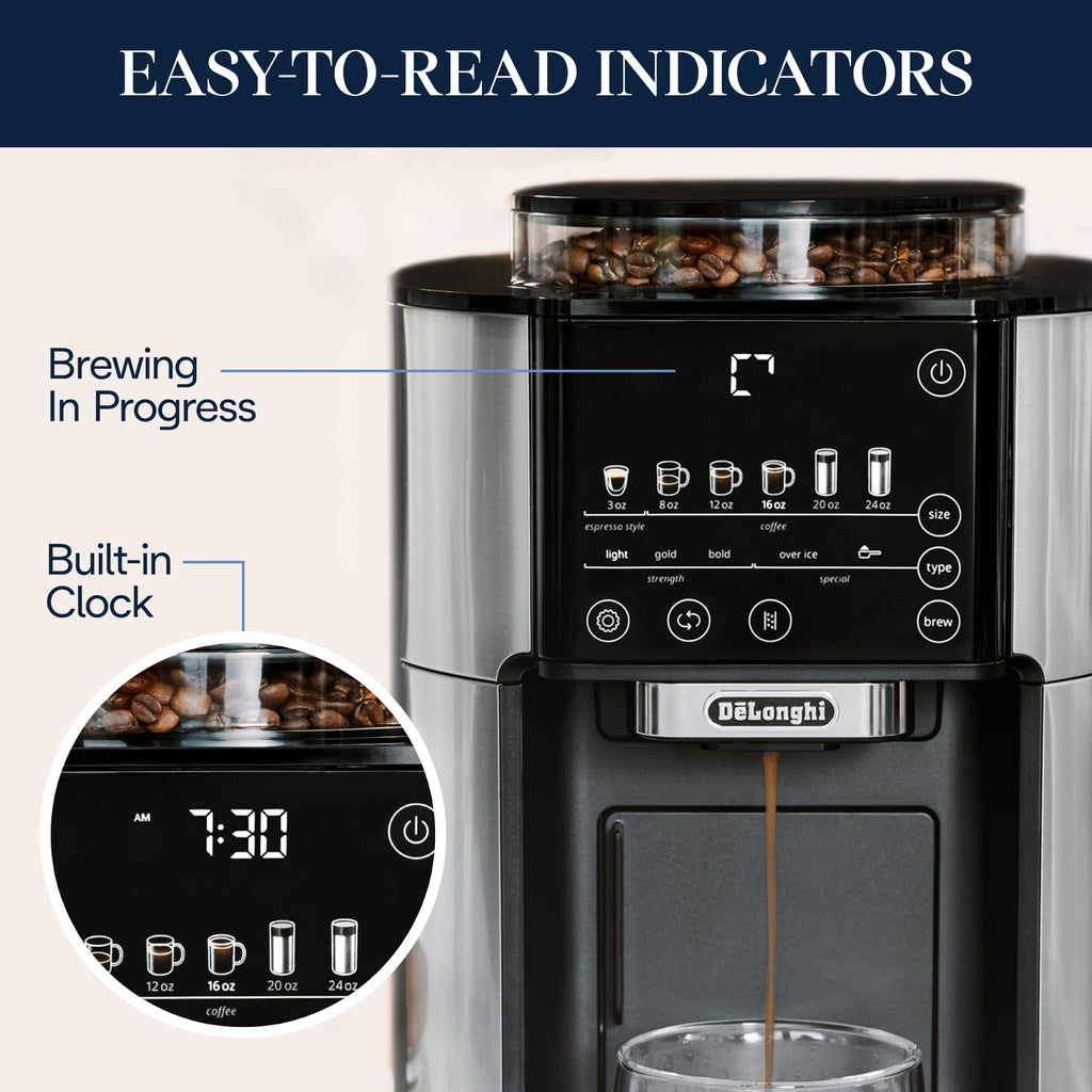 Drip Coffee Maker with Built-In Grinder N803