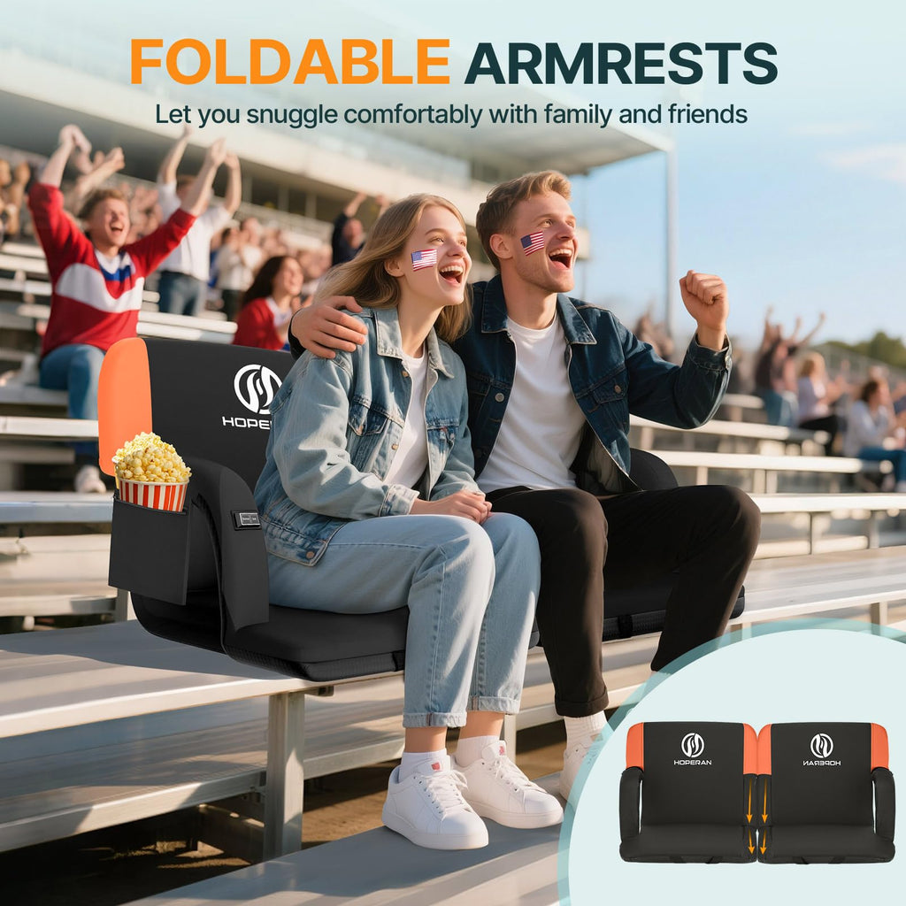 Heated Stadium Seats for Bleachers with Back Support H49100