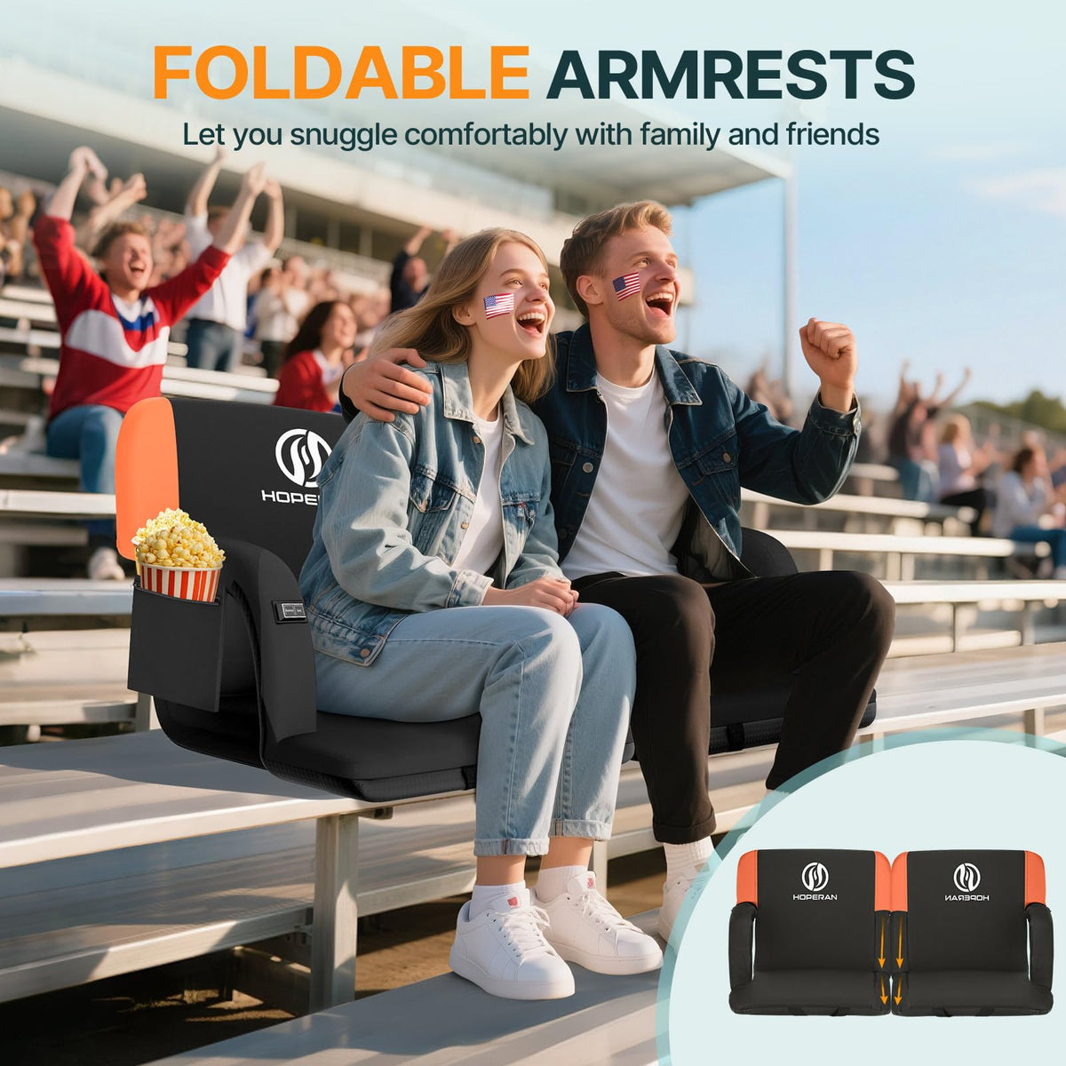 Heated Stadium Seats for Bleachers with Back Support H49100