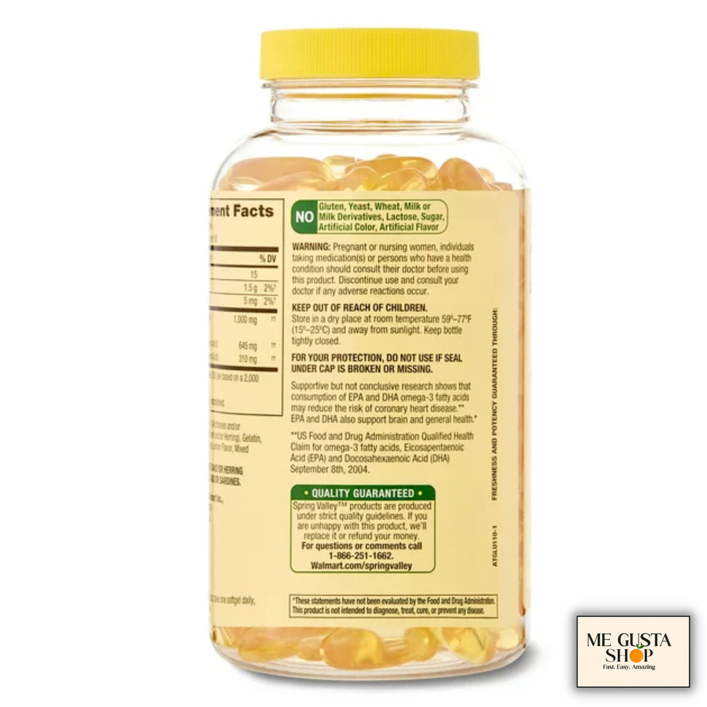 Omega-3 Fish Oil Soft Gels 1000 mg 180 Count R39489