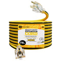 12 Gauge 75 Ft Heavy Duty Extension Cord SJTW Yellow 15Amp 1875W N9387