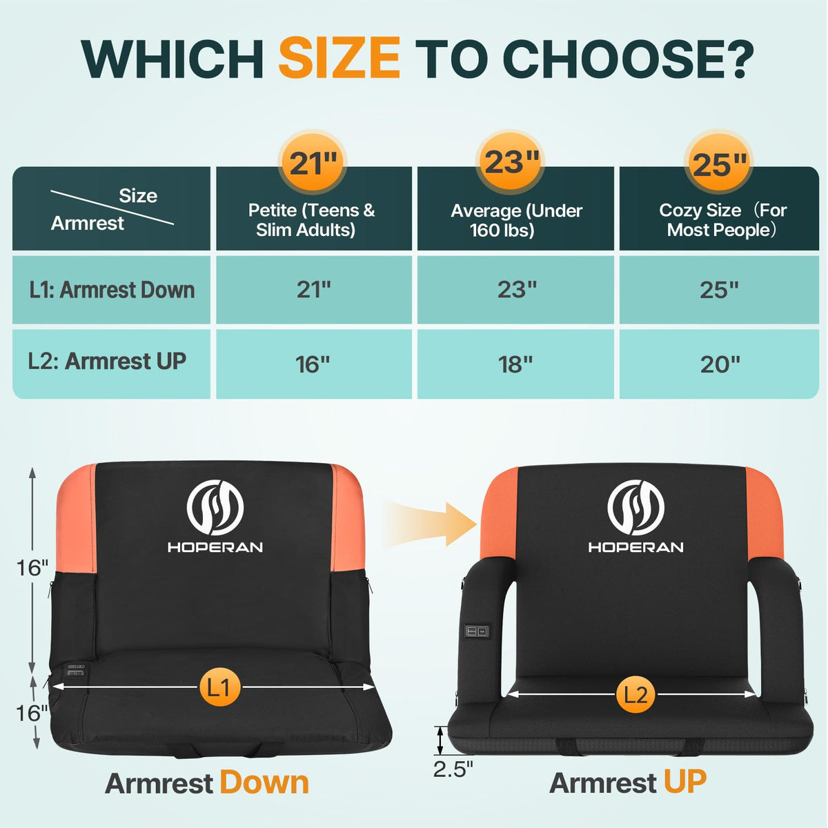 Heated Stadium Seats for Bleachers with Back Support H49100