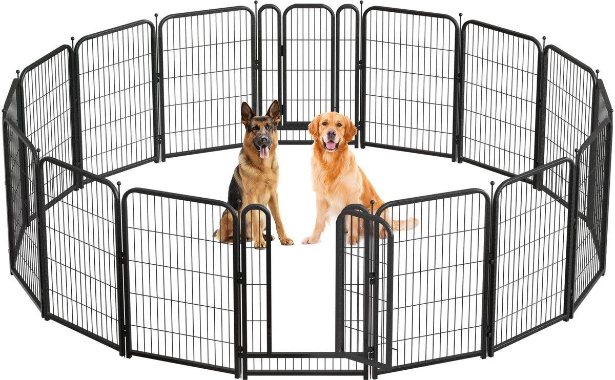 40in 16 Panels Heavy Duty Metal Dog Playpen G79031