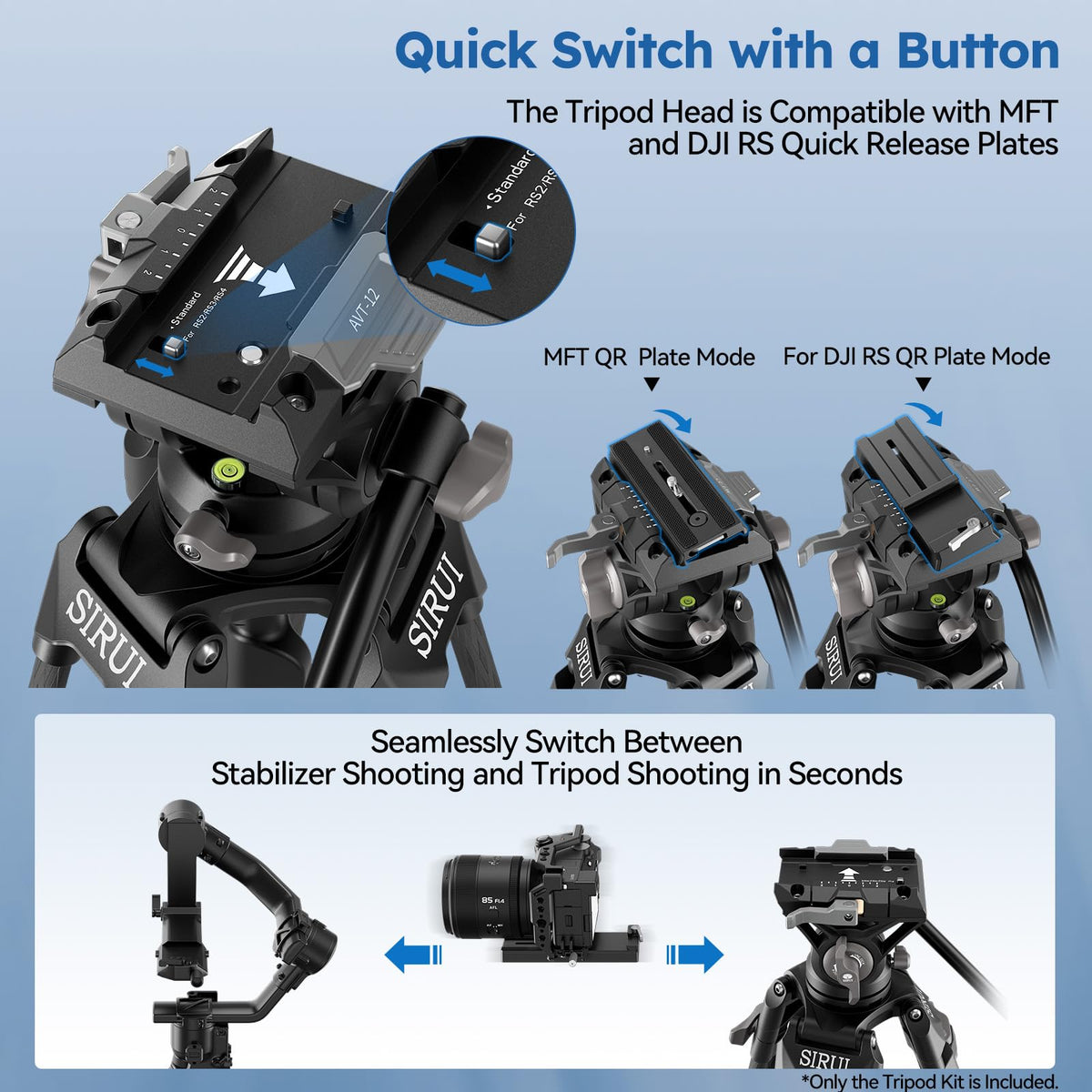Carbon Fiber Heavy Duty Video Tripod F20459