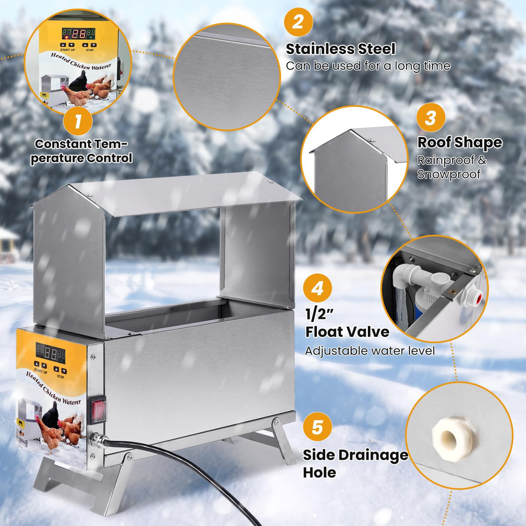 1.5 Gallon Heated Chicken Waterer R4881