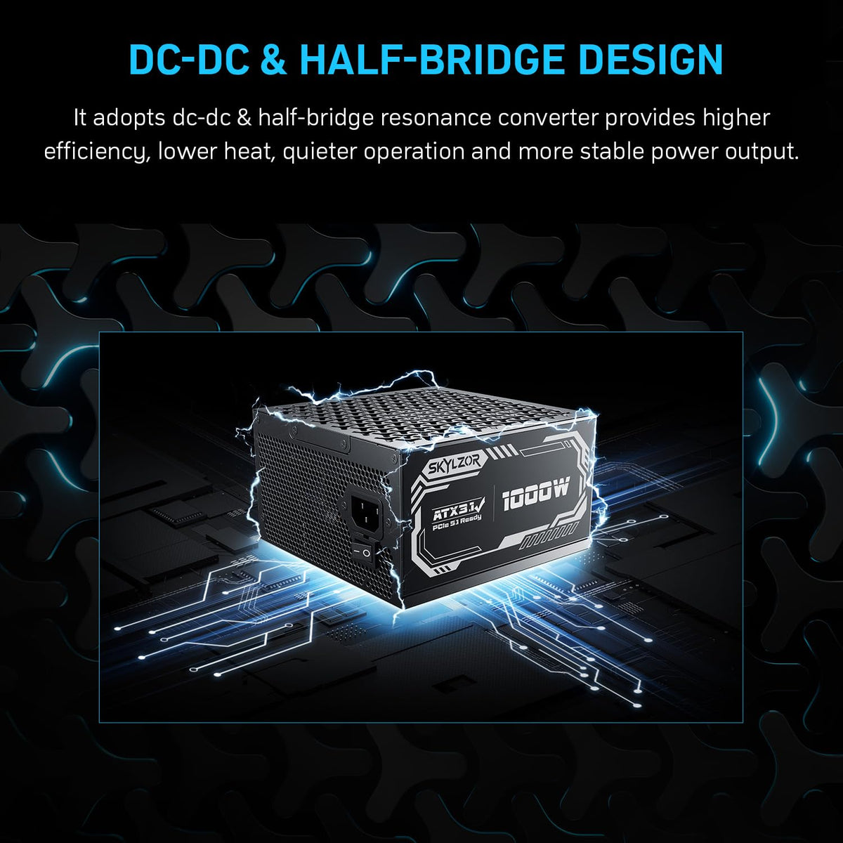 1000W Fully Modular 80+ Gold Certified ATX 3.1 Power Supply U14847