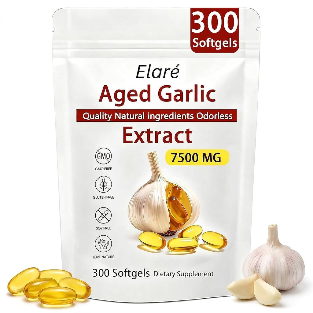 Odorless Organic Garlic Extract Capsules 300 Softgels Q491
