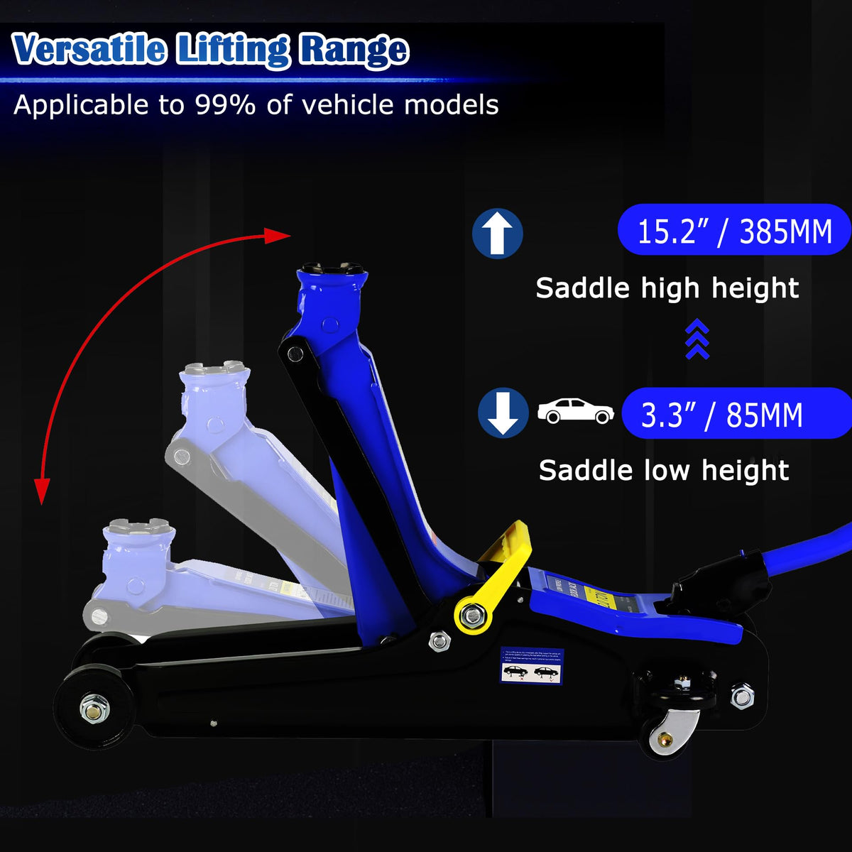 2 Ton Low Profile Hydraulic Steel Floor Jack W58905