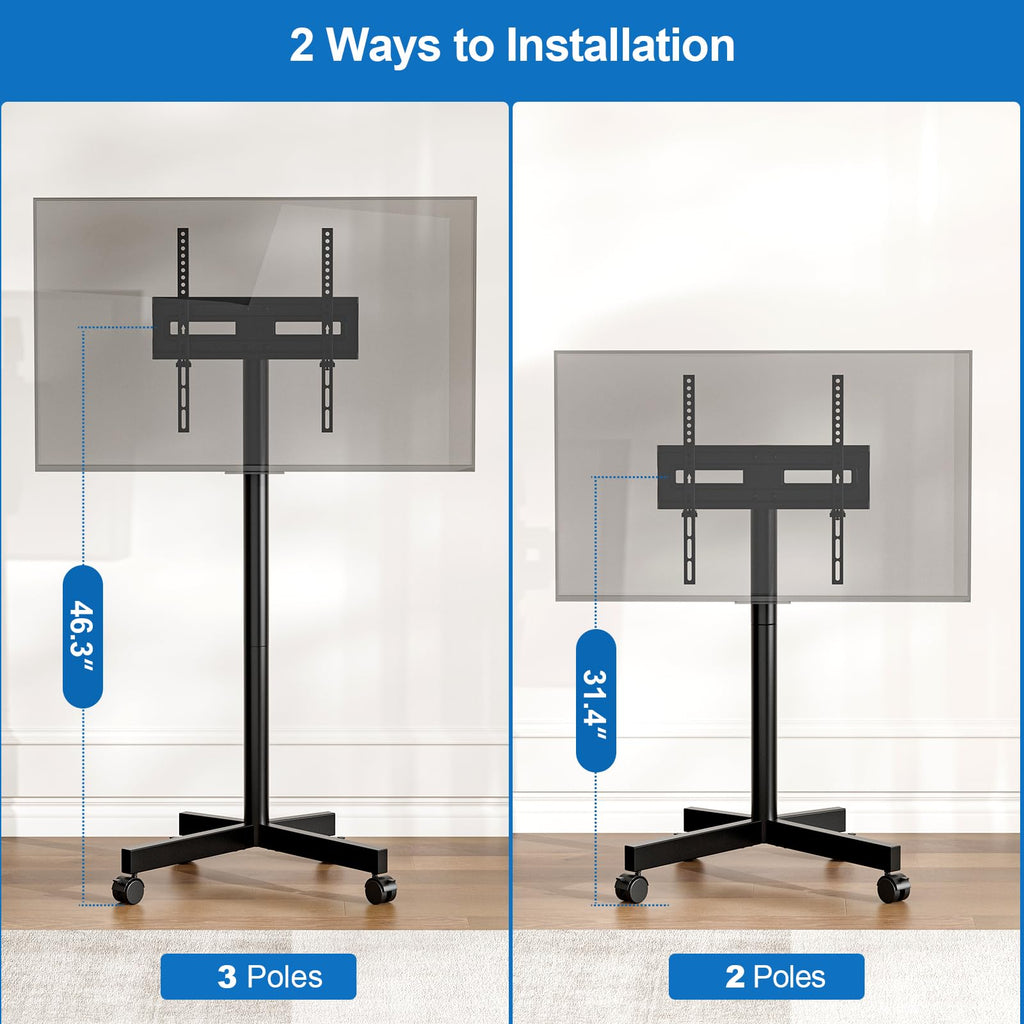 Mobile TV Cart Rolling TV Stand for 23-65 Inch TVs N910267