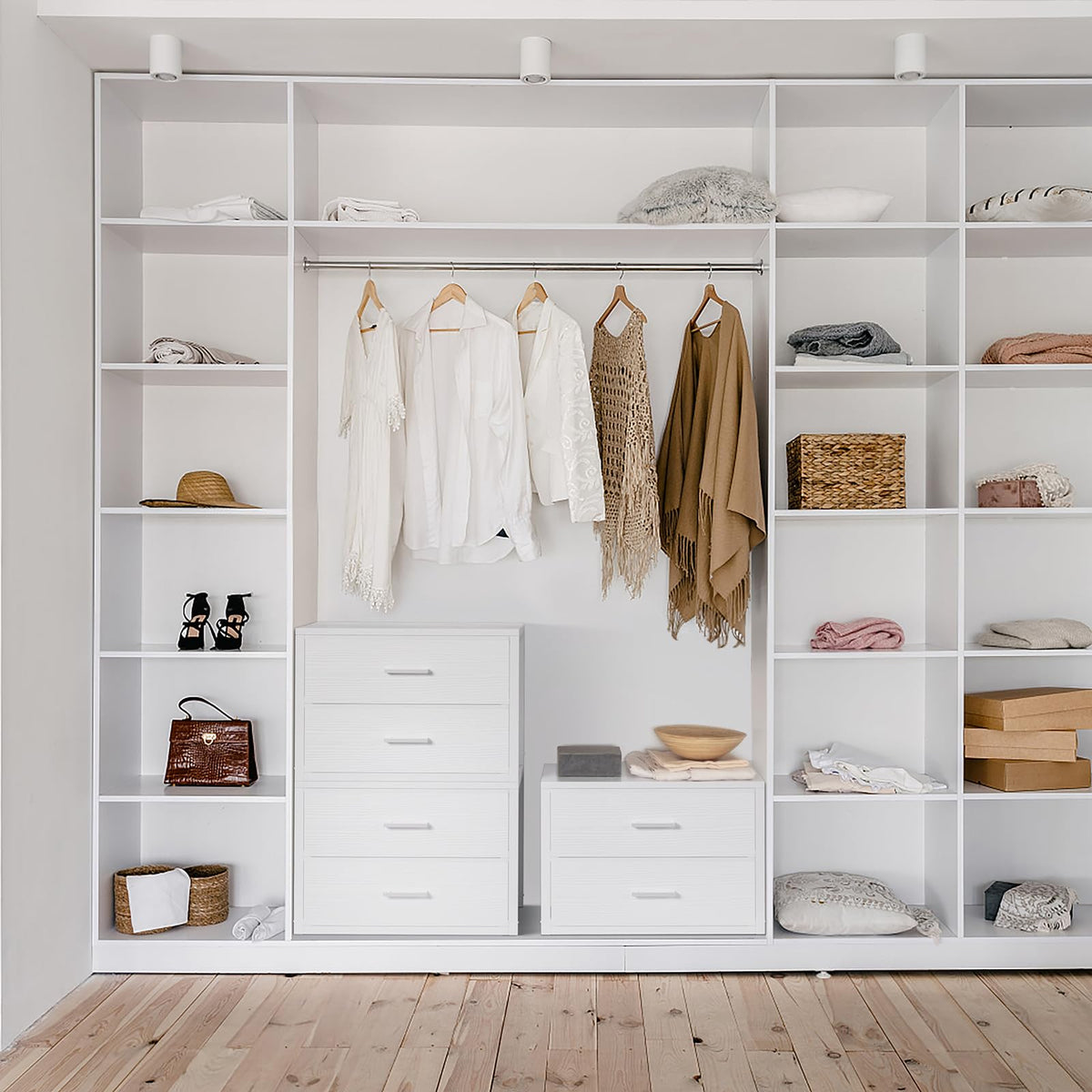 White 2 Drawer Fabric Storage Dresser Z16603