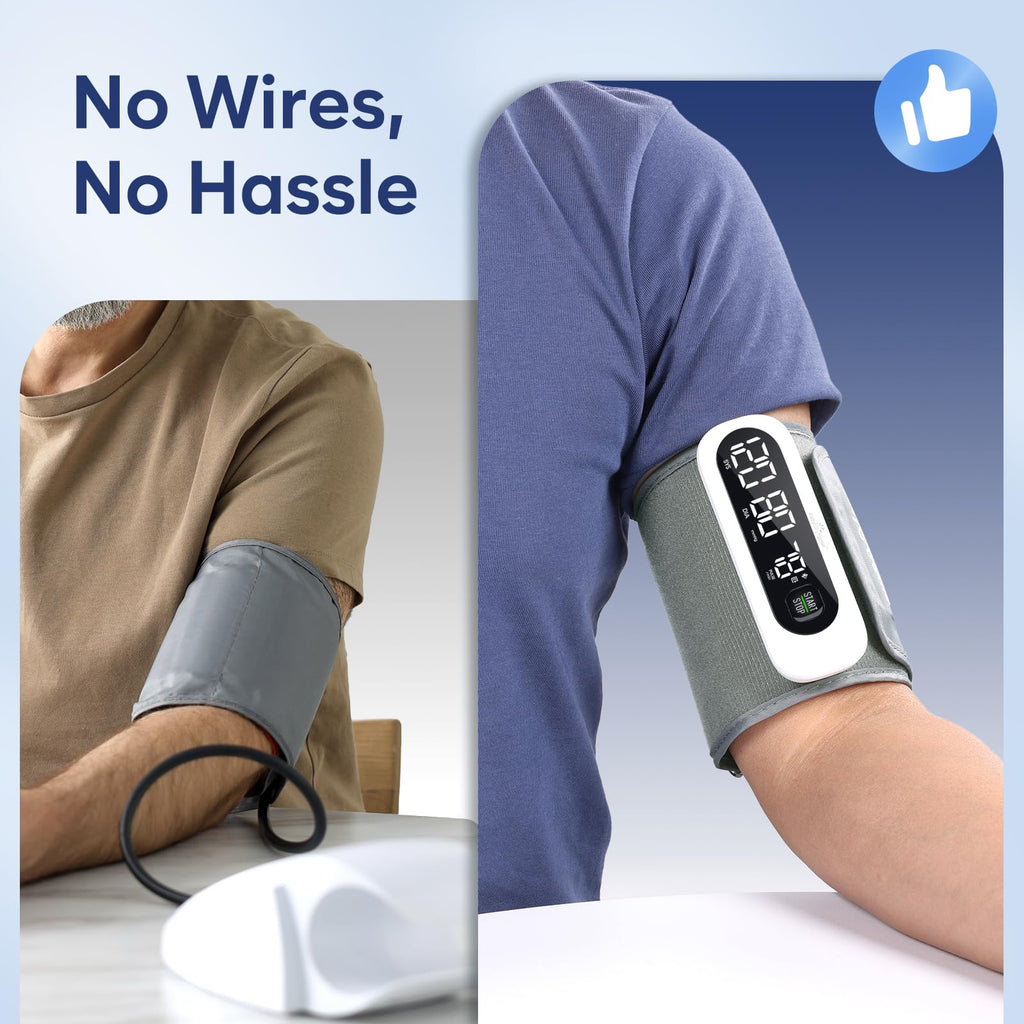 Wireless Bluetooth Blood Pressure Monitor with Large Cuff Z165