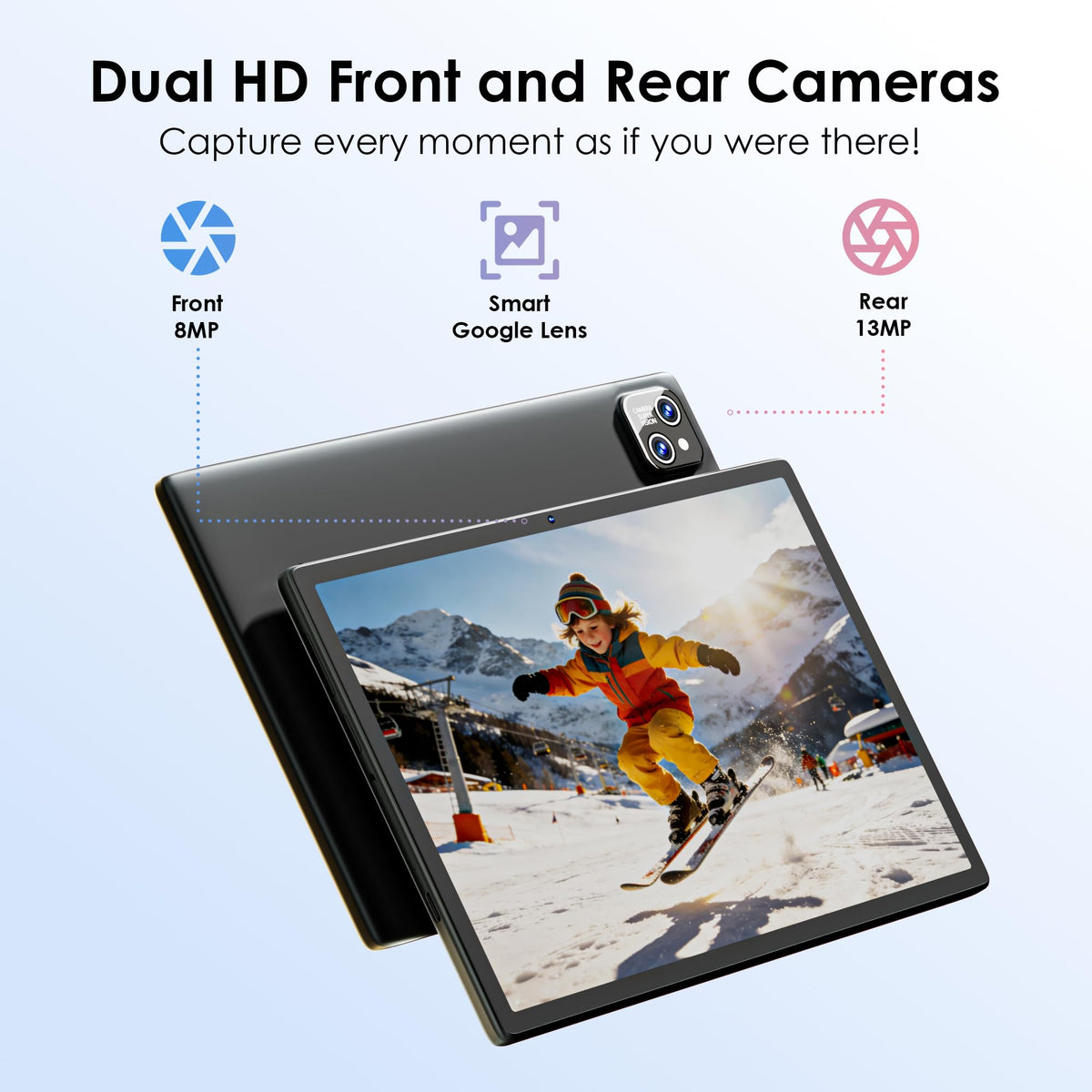 10.1 inch Android 15 Tablet with Drop-proof Case Blue V357126