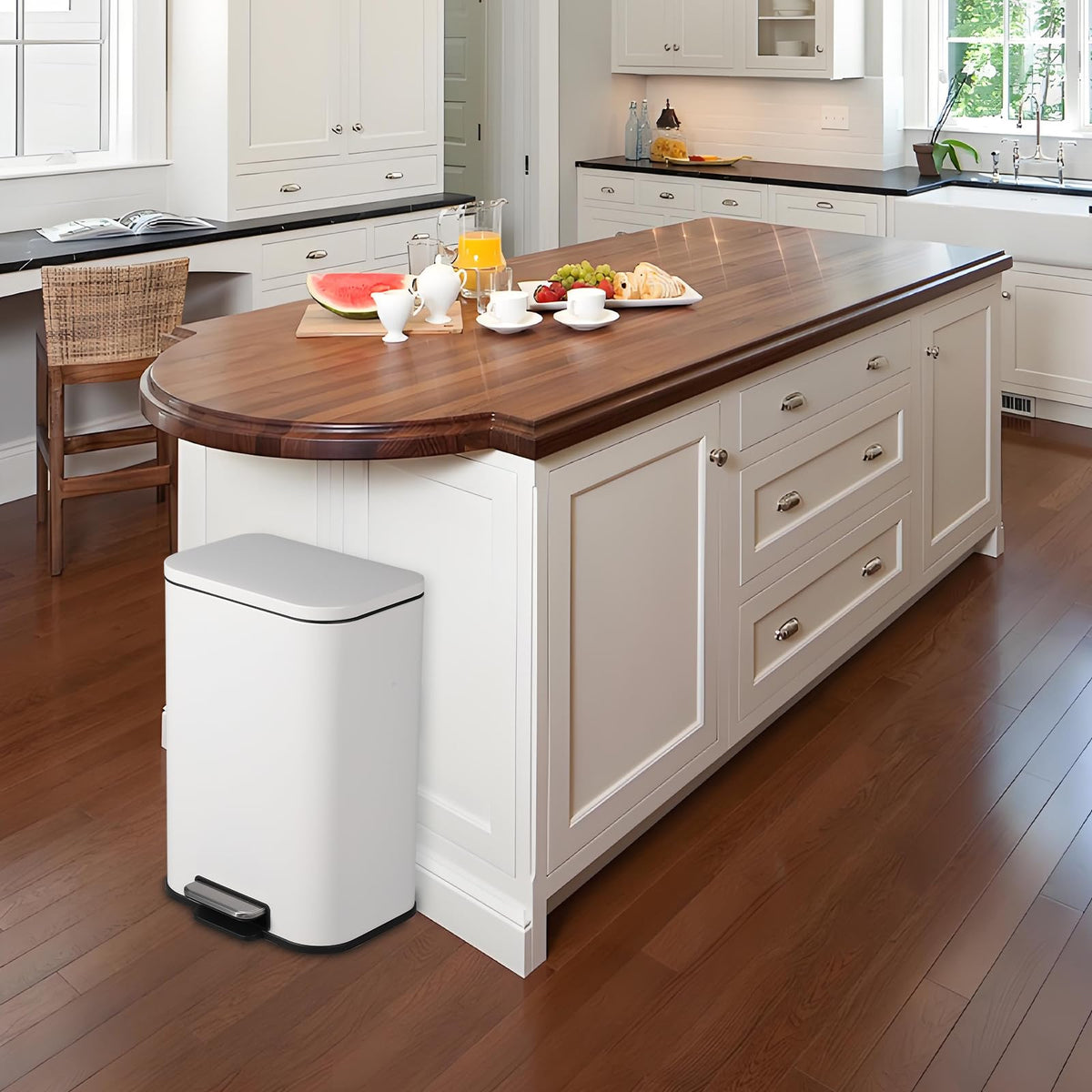 13.2 gal Stainless Steel Kitchen Trash Can W509066