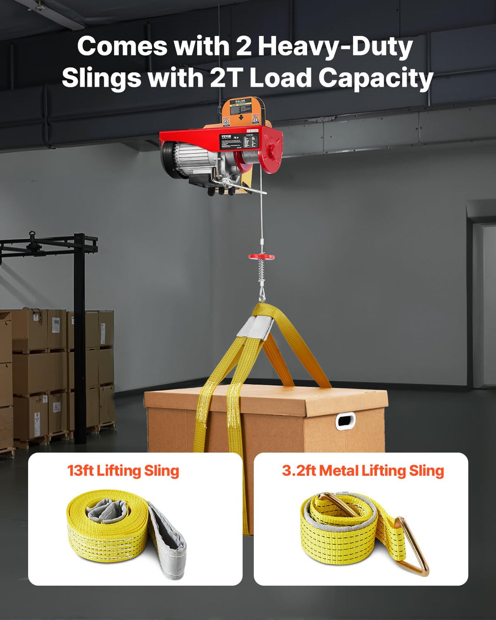 880lbs Electric Hoist with Wired Remote Control H1692