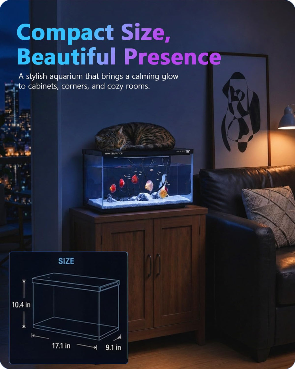 5 Gallon Smart Glass Aquarium Starter Kit H47885