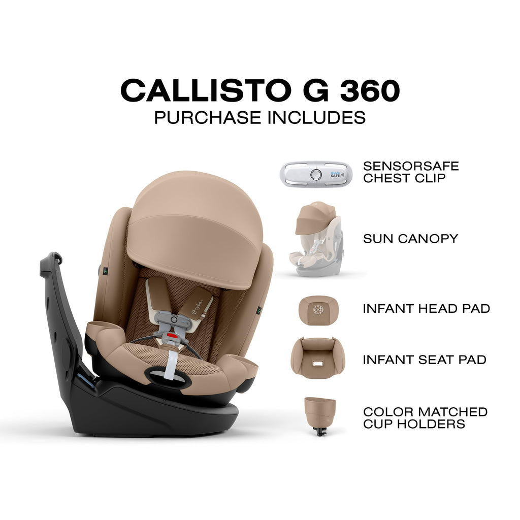 Rotating All-in-One Convertible Car Seat, Almond Beige T57182