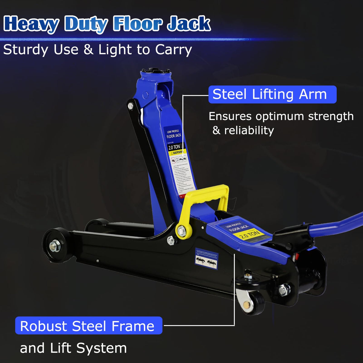 2 Ton Low Profile Hydraulic Steel Floor Jack W58905