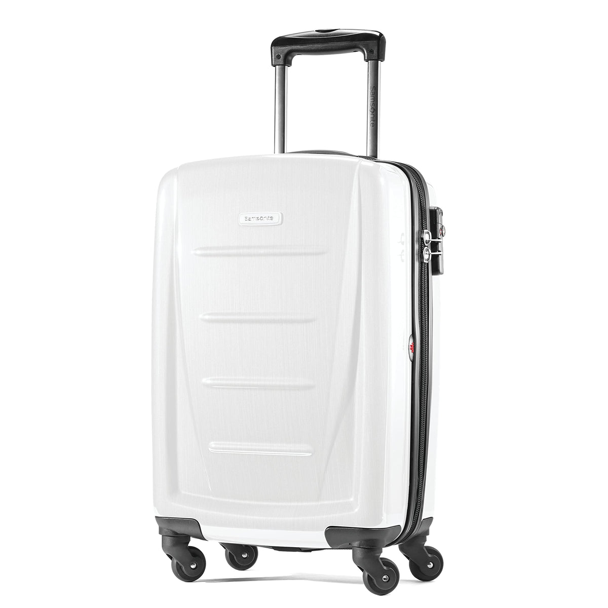 Hardside Luggage with Spinner Wheels, Carry-On 20-Inch, Brushed White Q2945