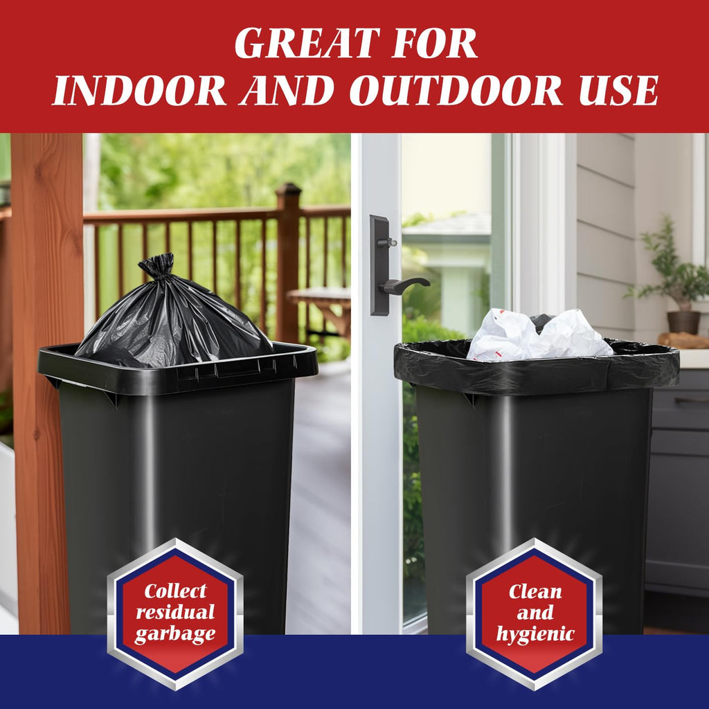Black 40-45 Gallon Trash Bags 100 Count E653