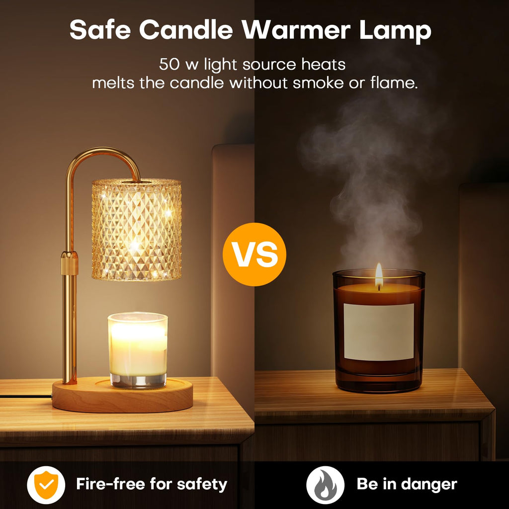 Adjustable Candle Warmer Lamp with Timer Dimmer A894323