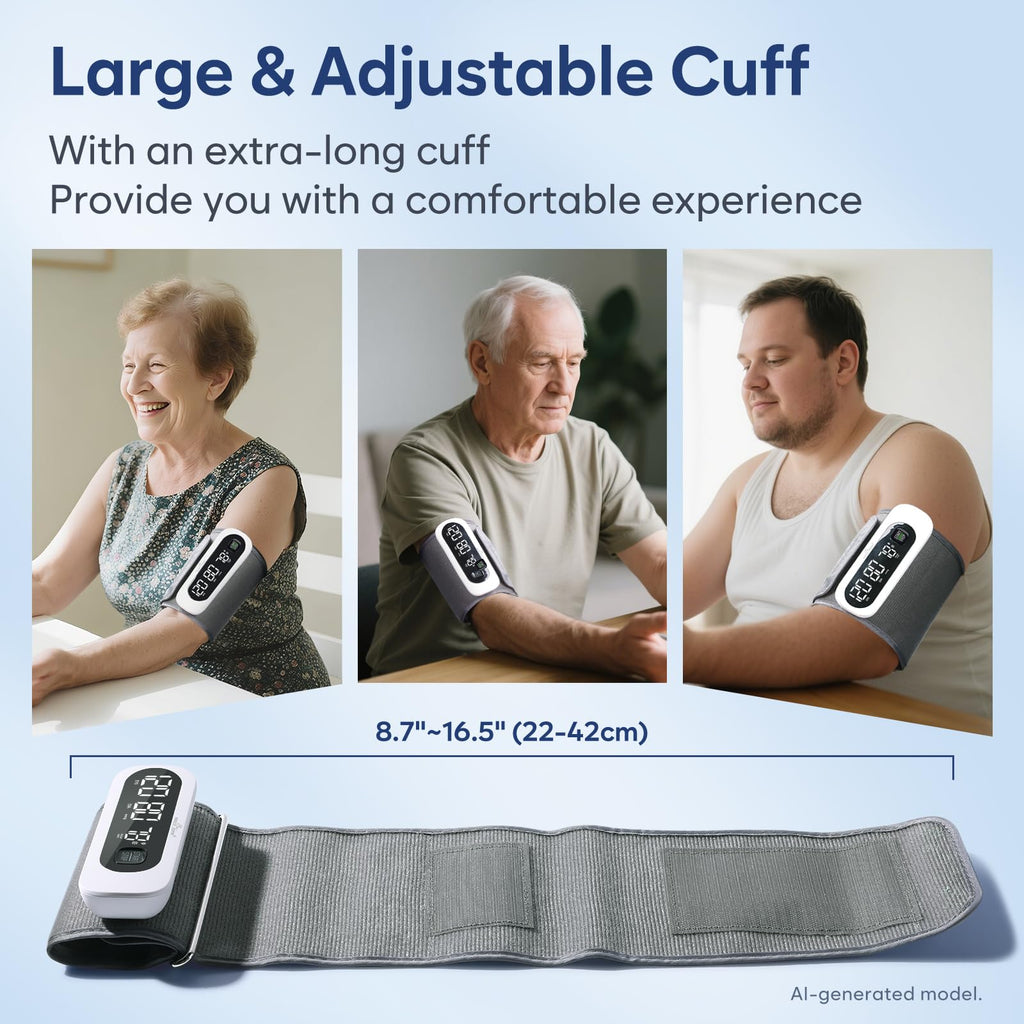 Wireless Bluetooth Blood Pressure Monitor with Large Cuff Z165