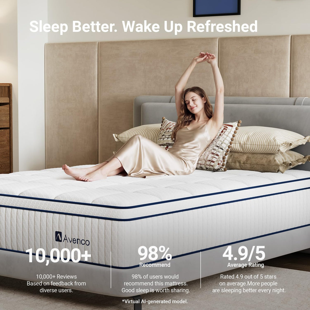 Queen 12 inch Hybrid Mattress L7980