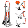 4-in-1 Convertible Stair Climbing Hand Truck, 1000LBS Heavy Duty Folding Aluminum Dolly Cart with Wheels & Handle U51050