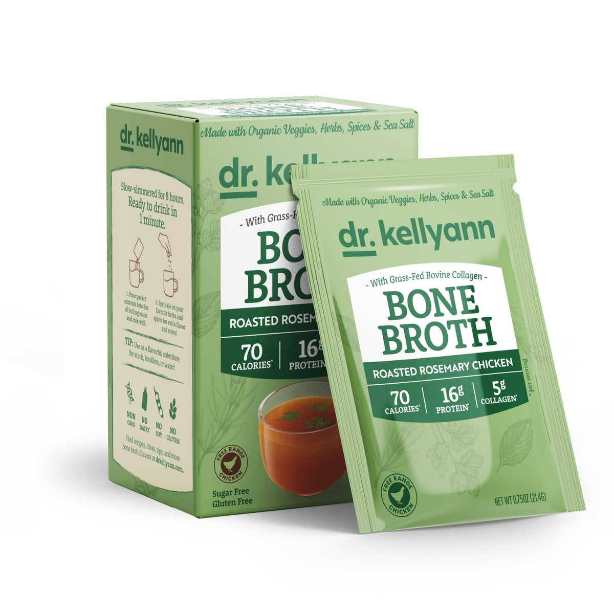 Roasted Rosemary Chicken Bone Broth Packets 7 Servings S3680