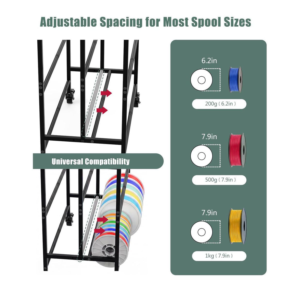 Filament Storage Rack with Wheels R36452