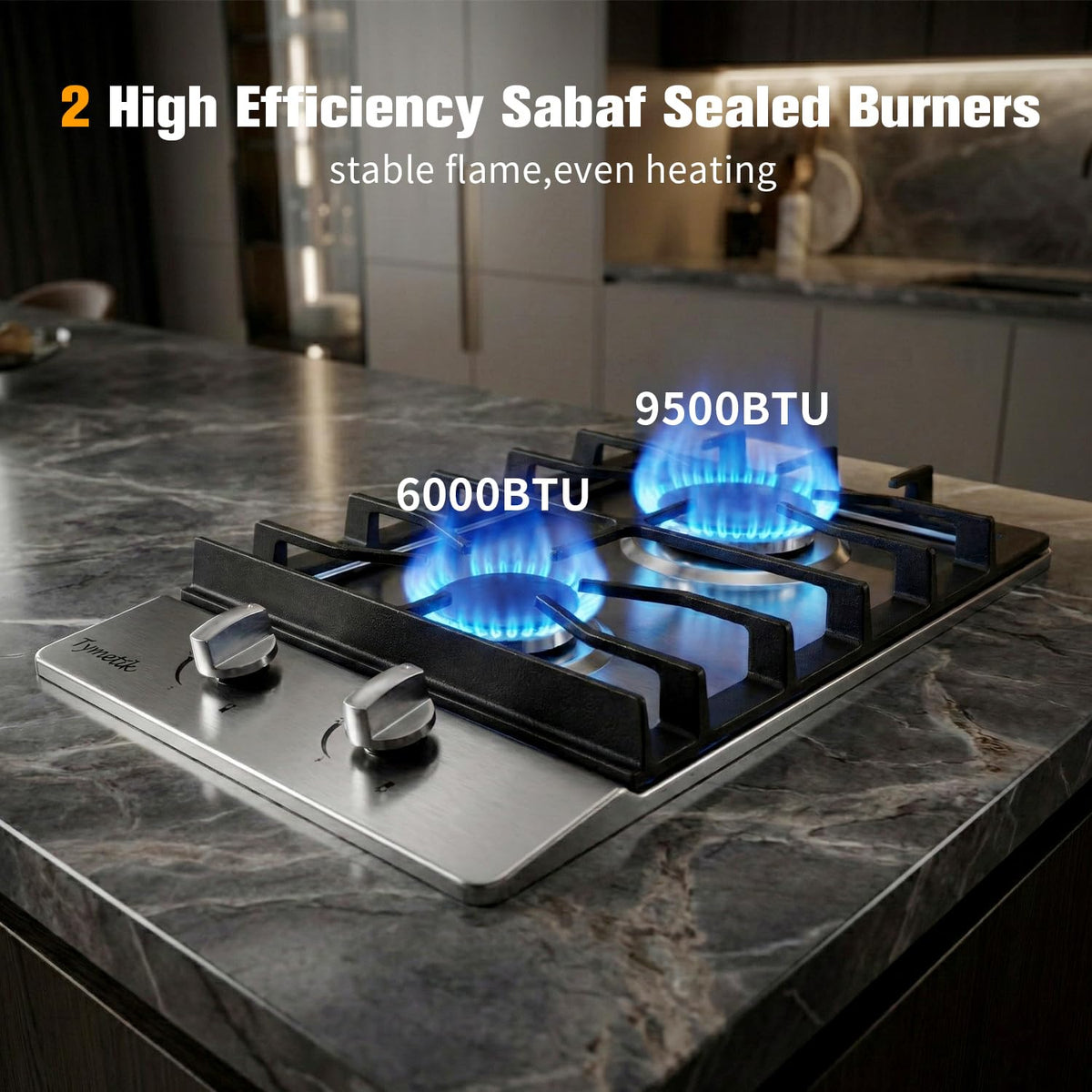 12 Inch 2 Burners Stainless Steel Gas Cooktop S924017